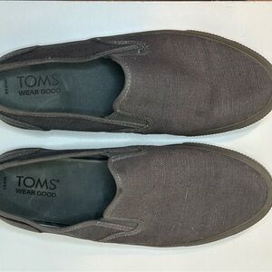 TOMS Men's Dark Grey Slip-On Sneakers